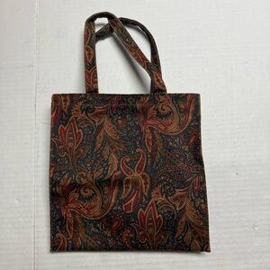 Vintage MET The Metropolitan Museum of Art Polished Cotton Paisley Tote Flawed